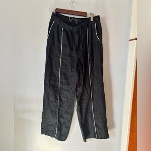 Tahari Black Linen Pants